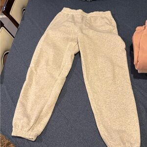 Gray Track Pants with Relaxed Fit and Versatile Style